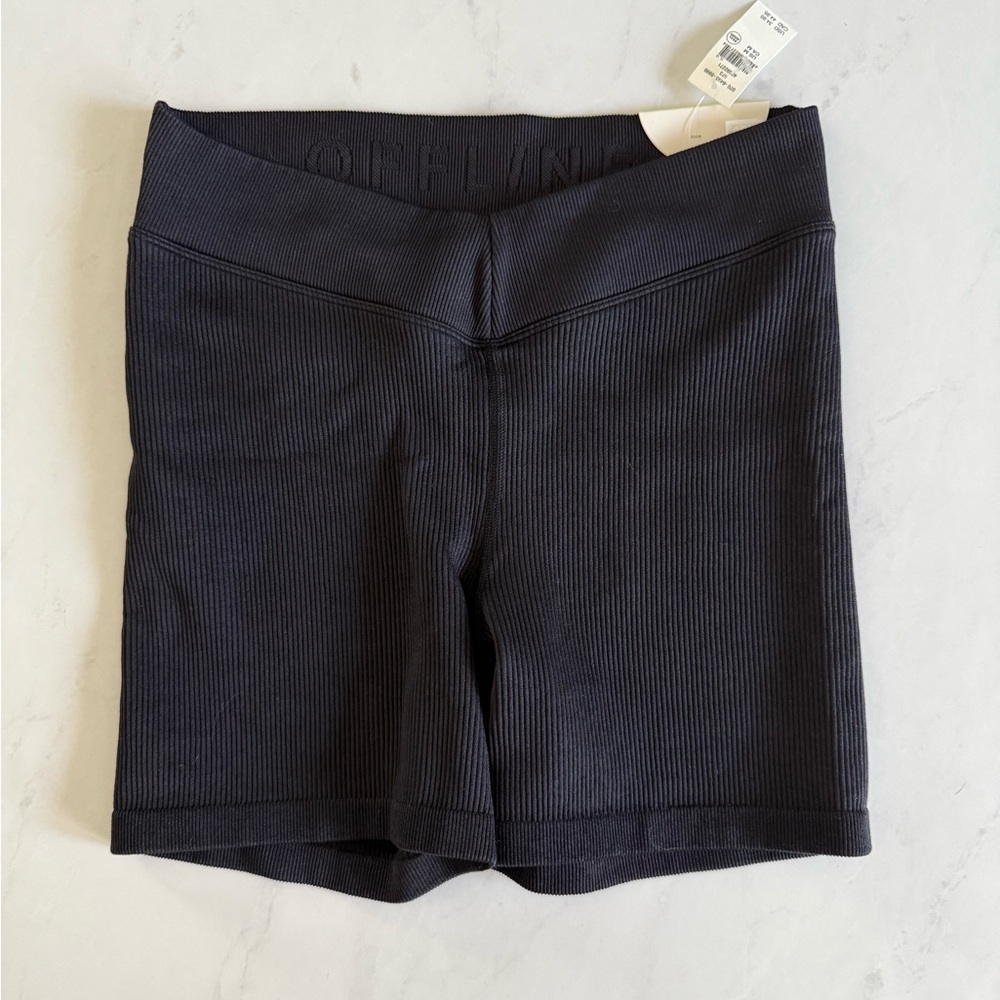 NWT Aerie Ribbed High Rise Bike Shorts